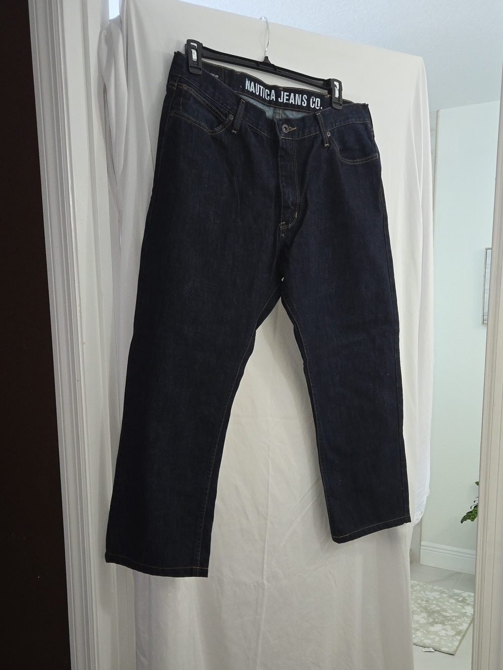 Nautica Men’s Navy Relaxed Straight Jeans